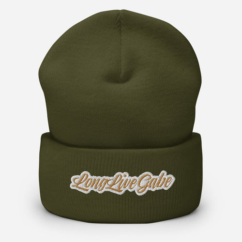 Long Live Gabe - Cuffed Beanie - Olive Green And Khaki