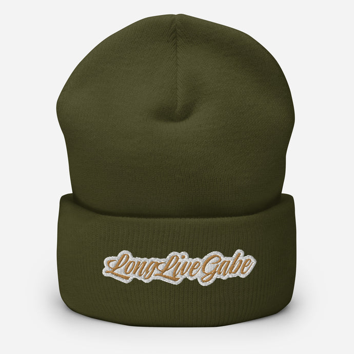 Long Live Gabe - Cuffed Beanie - Olive Green And Khaki